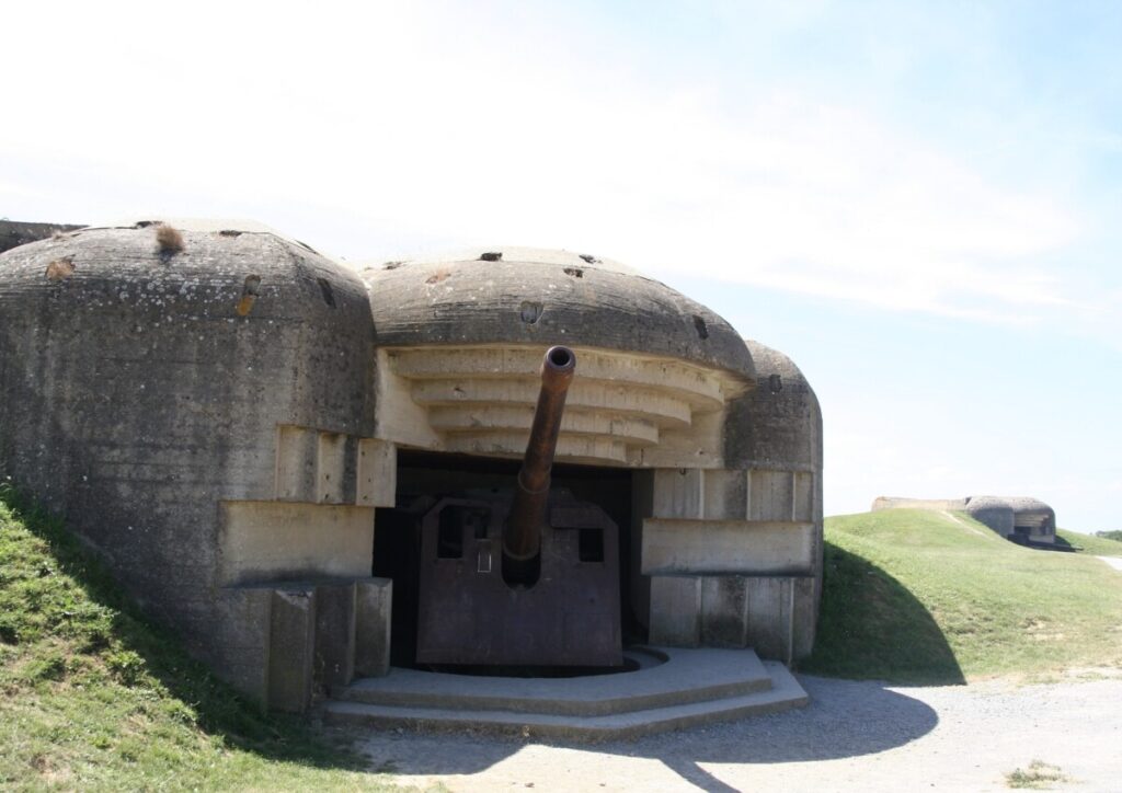 Tyske kanoner ved Pointe du Hoc