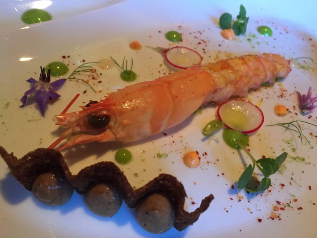 Michelin-mat hos Georges Blanc i hans Ancienne Auberge