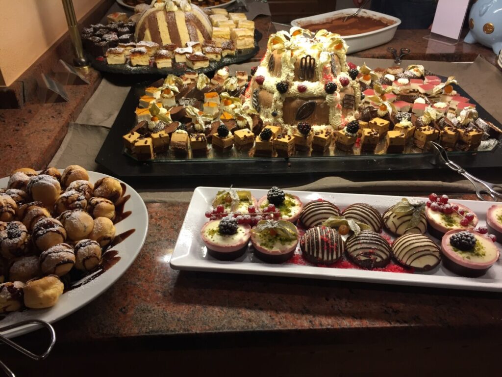 Dessert buffet at Hotel Sonne in Ischgl