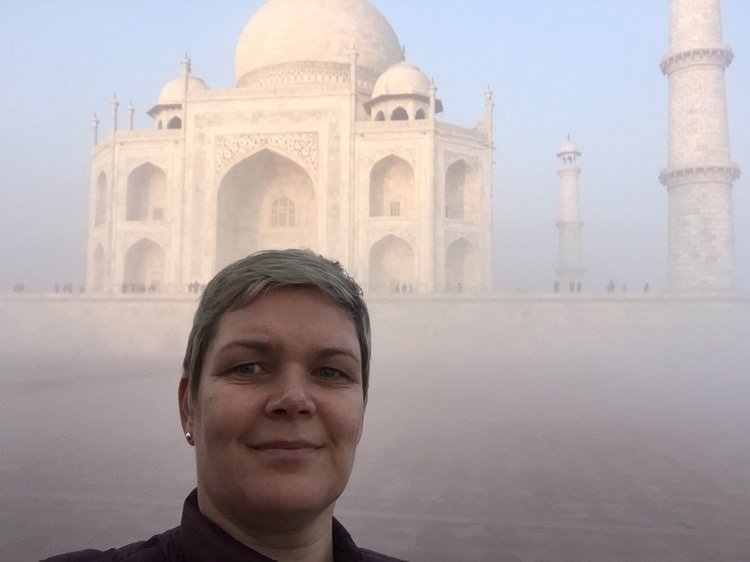 Catrine ved Taj Mahal