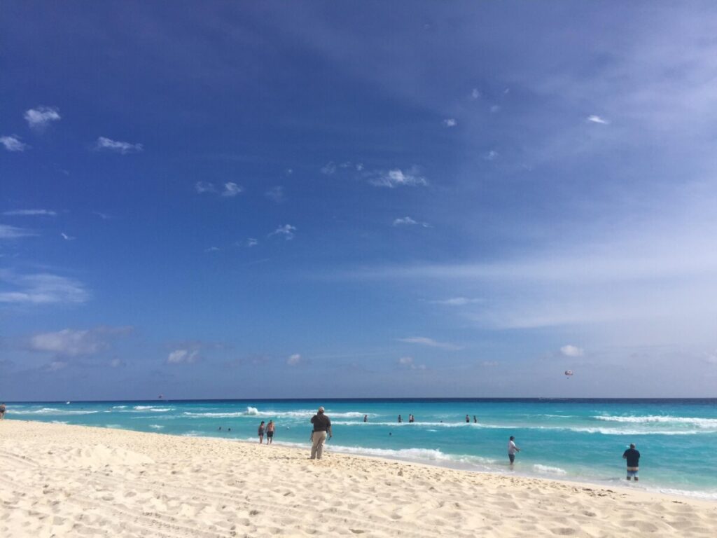 The beach at The Royal Islander in Cancun in Mexico