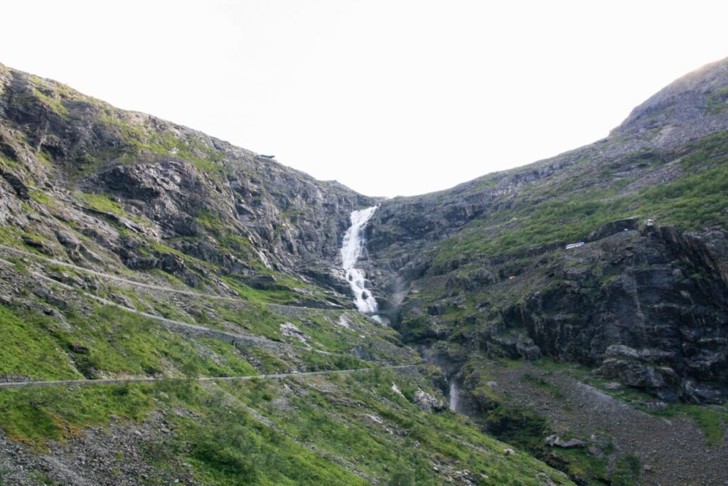 Trollstigen seen from below