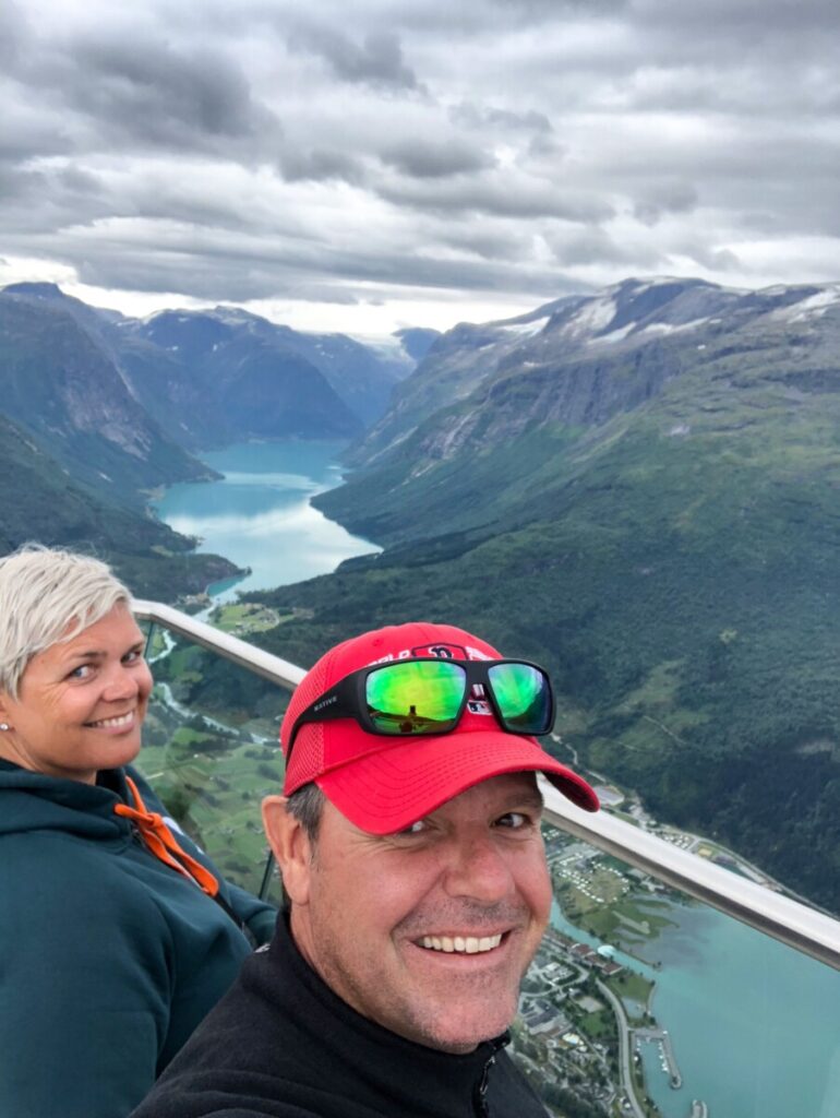 Cousin Chris and myself at Loen Skylift