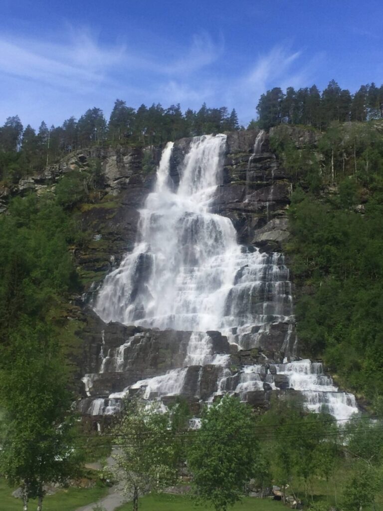 Waterfall on Norway in a nutshell tour