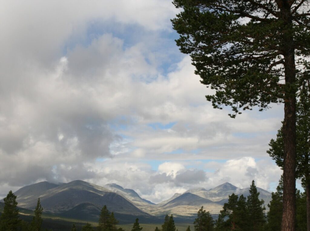 Rondane og Atnasjøen sett fra hytta