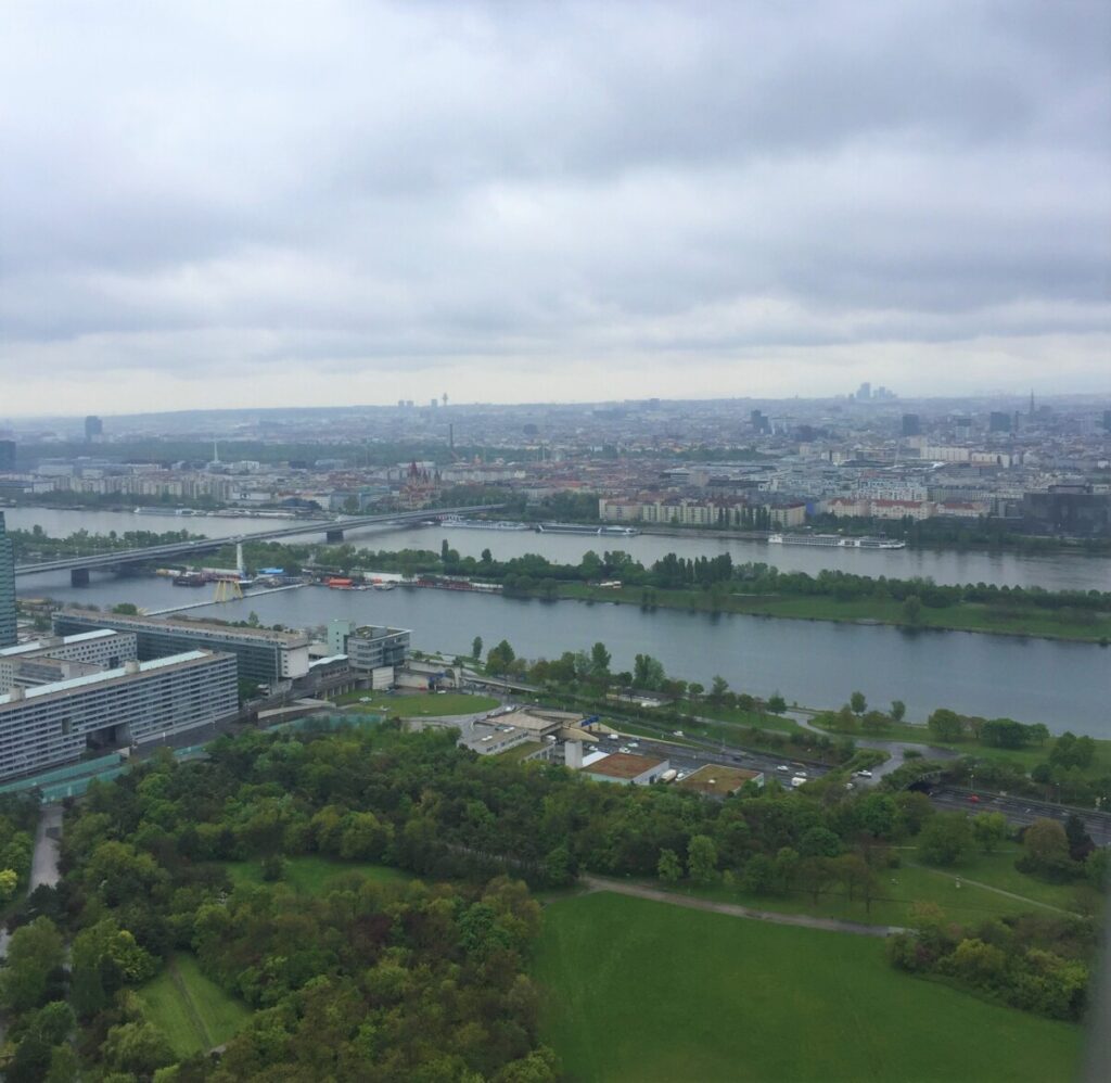 Utsikt fra TV-tårnet i Wien