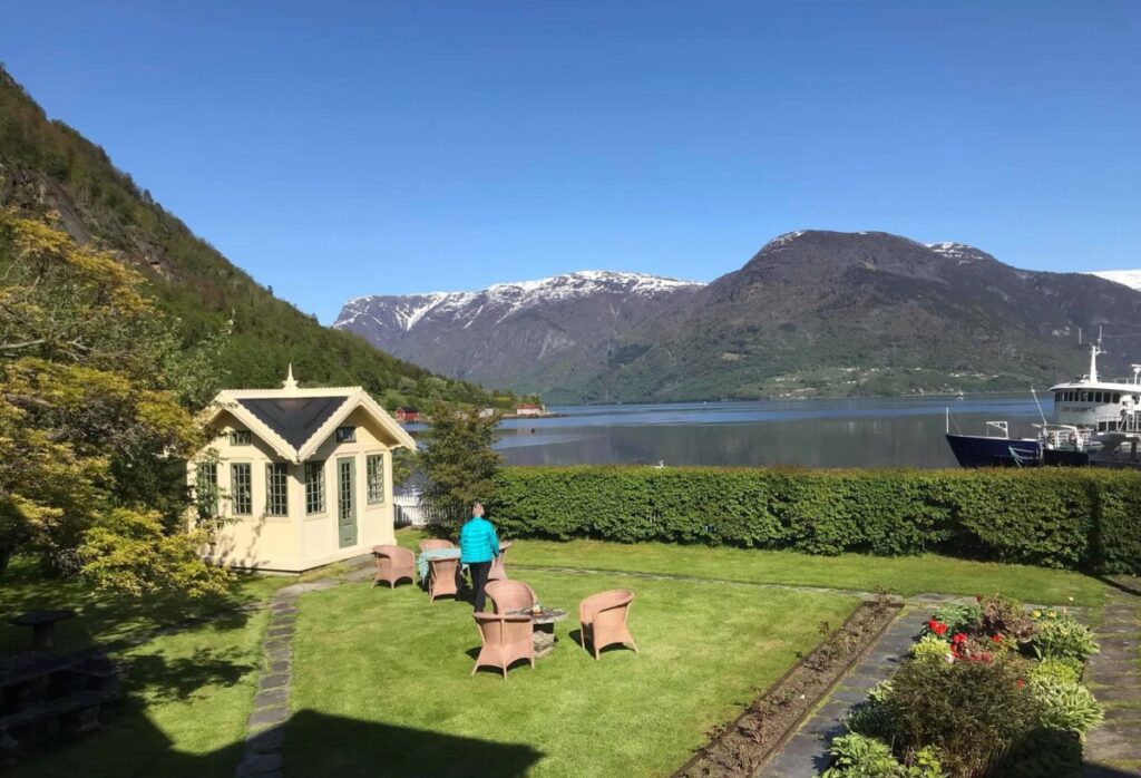 Utsikt mot fjorden fra Walaker hotel