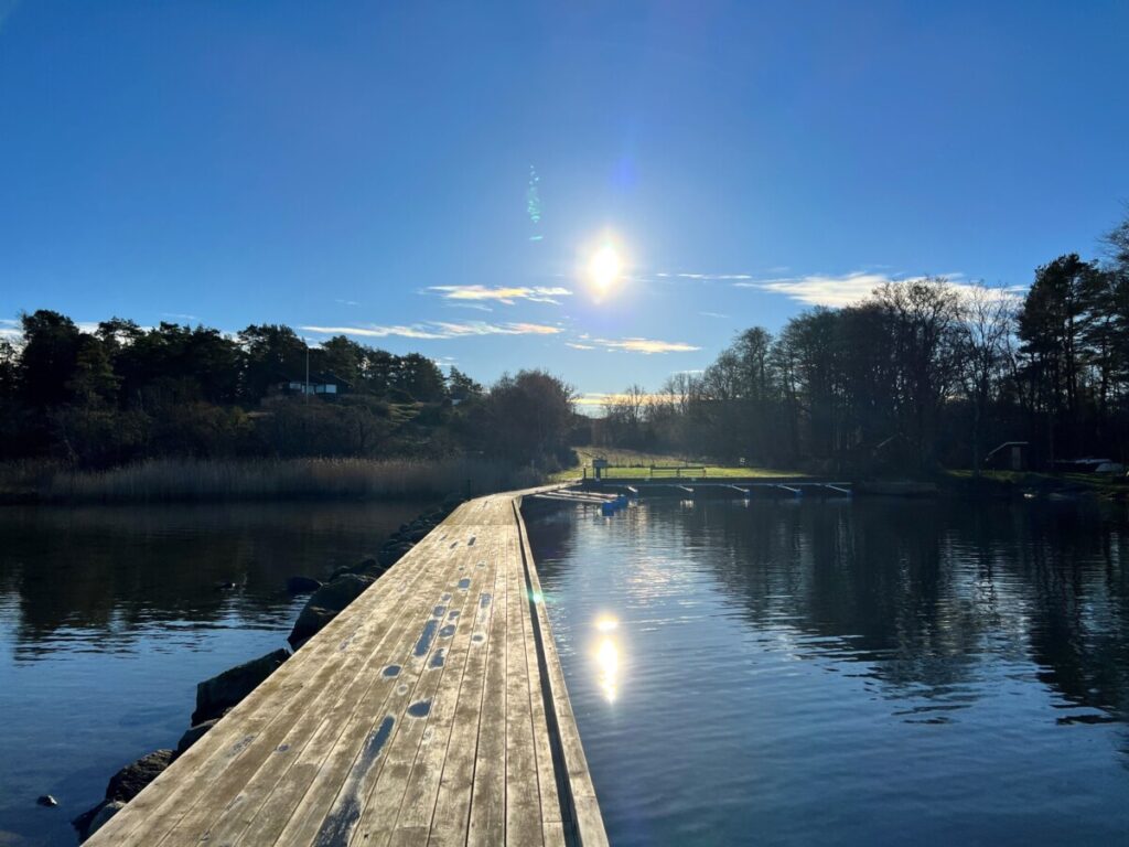 Brygga ved Engø gård