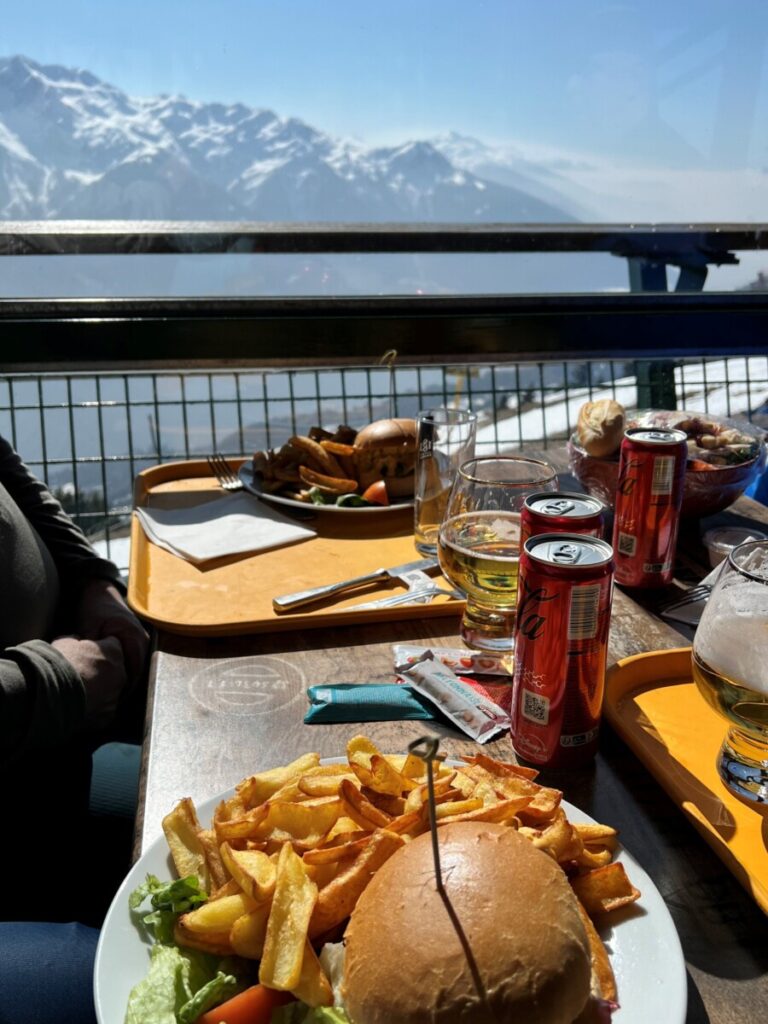 Lunch with a view from Mont Bisanne