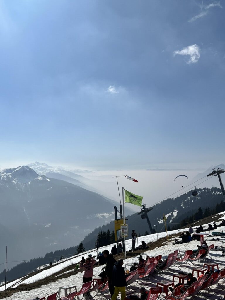 Hanggliding ut fra Mont Bisanne