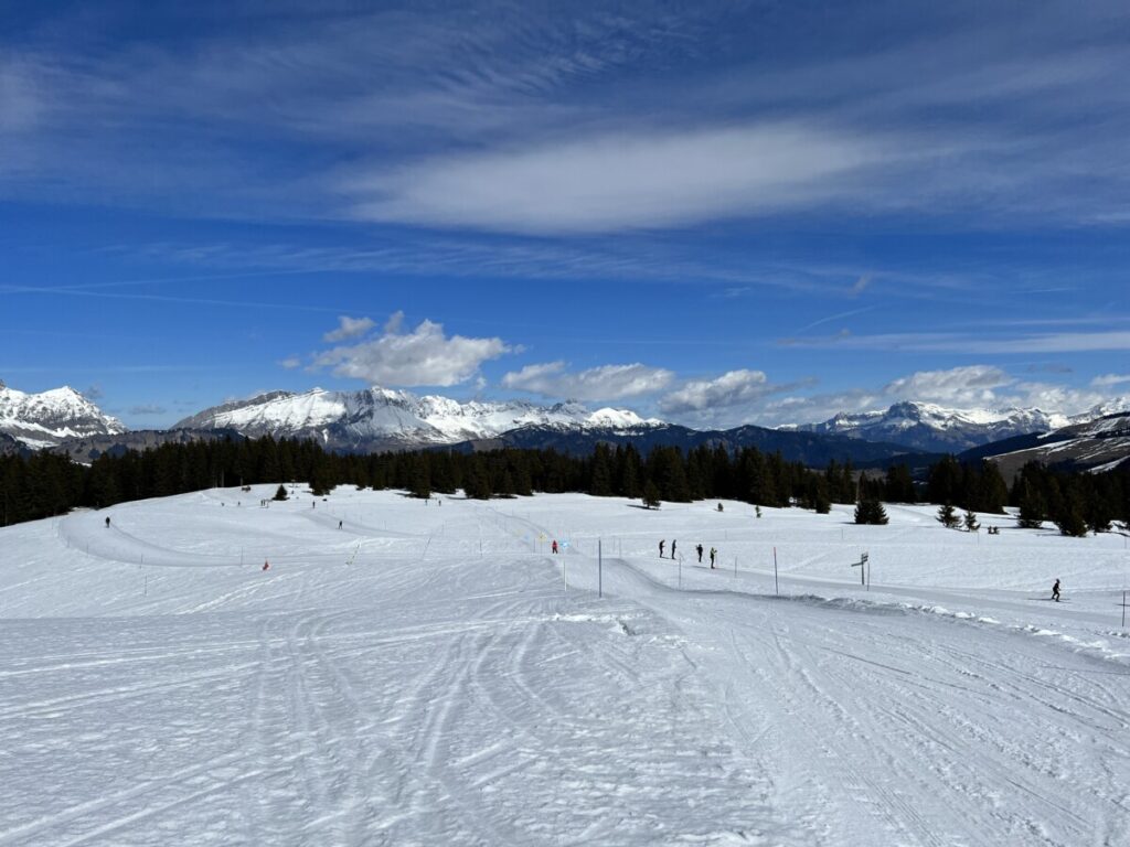 Cross country skiing area in Les Saisies