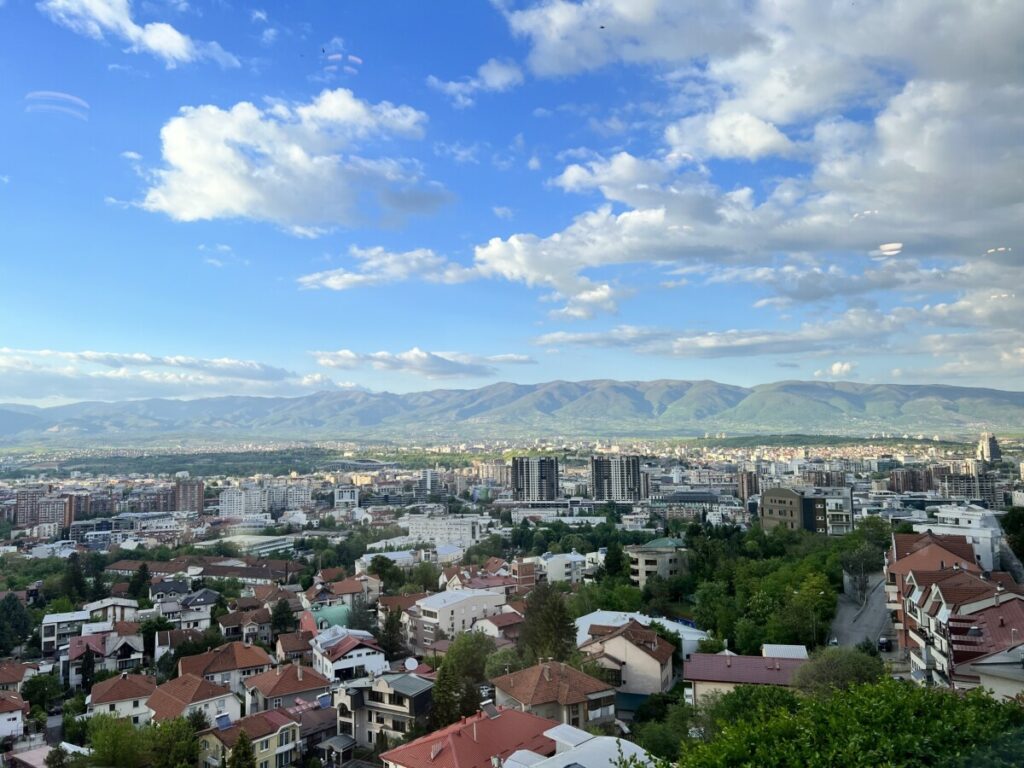 Utsikten over Skopje