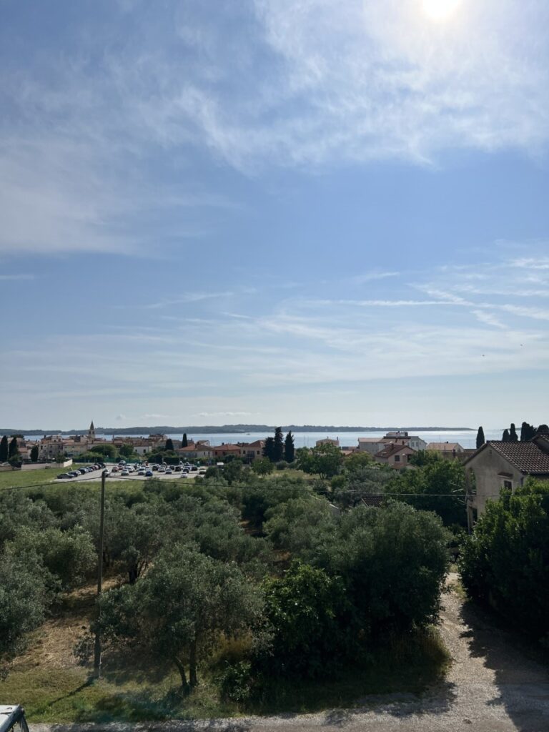 UTsikten fra huset vårt mot Fazana, Kroatia