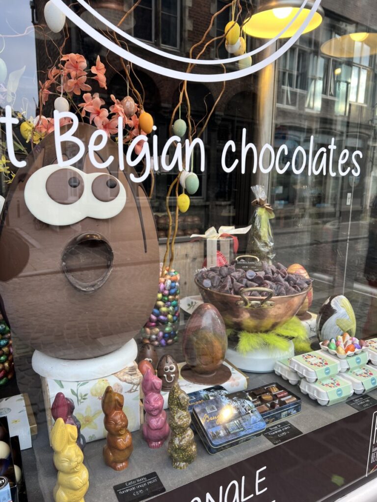 Fine sjokoladebutikker i Brugge i Belgia