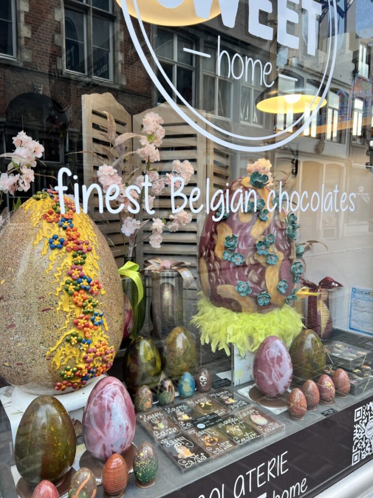 Fine sjokoladebutikker i Brugge i Belgia